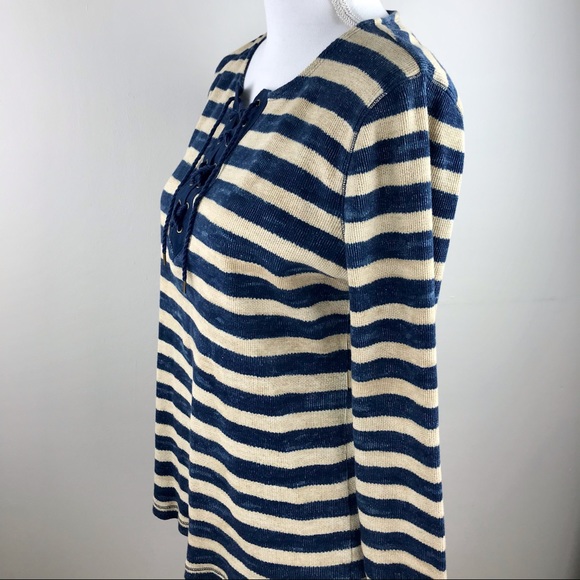 Ralph Lauren Lace-Up Ribbed Long-Sleeve Henley-Style Shirt Top Size XL NEW - Picture 3 of 10